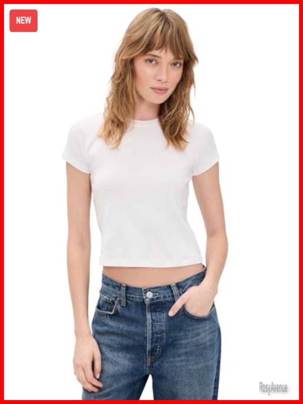 AG Jeans Sadie Crew 90's Vintage Crop Short Sleeve T-Shirt
